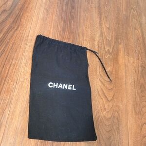 Chanel Storage Drawstring Dust Bag Cotton Black 12" x 7.5" New
